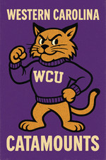 l Western Carolina NCAA College Mascot Logo Poster Decor 12x8in Metal Sign
