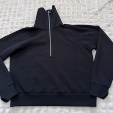 SPANX Air Essentials XS Black Half Zip Long Sleeve Pullover