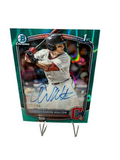 Aaron Walton 2025 Bowman Draft Chrome 1st Aqua Lava Refractor Auto /199