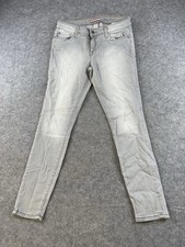 Tommy Hilfiger Mens 32x30 Gray Slim Straight Jeans Stretch Denim Casual