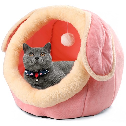 Cat Bed for Indoor Cats,Cat House Furniture for Pet Kitten Tent Cave,Cute Dog...