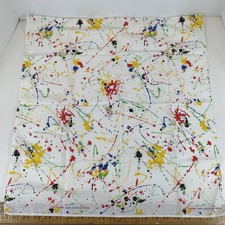 Vintage Bandana White Paint Splatter Wamcraft RN14193 Made in USA Cotton 22x21