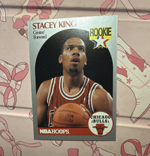 NBA Hoops 1990 Stacey King Rookie #66 Chicago Bulls NBA Basketball Card. rookie card picture