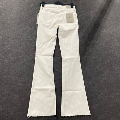 HUDSON Nico Mid-Rise Bootcut Barefoot Jeans Women's Size 28 Ecru