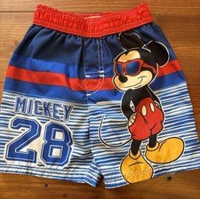 Mickey Mouse 2t mesh-lined Disney Swim Trunks