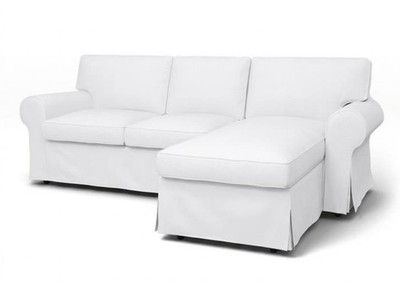 ikea ektorp chaise longue BLEKINGE WHITE SLIPCOVER COMPLETE SET NEW 001.835.37