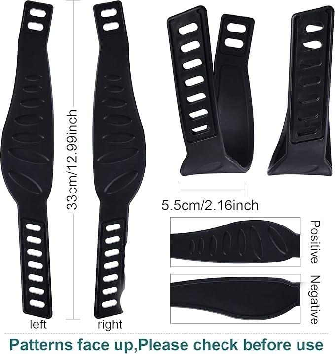 Exercise Bike Pedal Straps 2 Pairs Adjustable Rubber Universal Replacement
