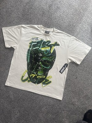 Ryse Fast Life No Fear No Limits Graphic Men's T-Shirt XL White