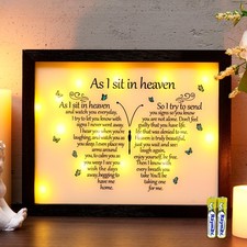 Sympathy Gift LED Memorial Shadow Box 8x10 Memorial Gifts for Loss of Loved O...