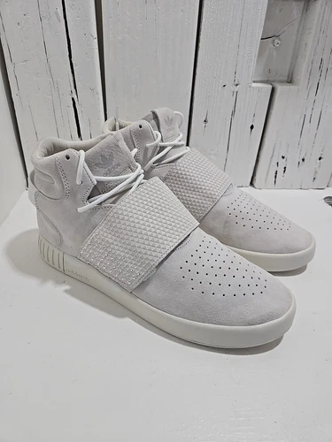 Adidas Tubular Invader Strap Him Top Sneakers Uomo Taglia 11.5 Bianco Grigio Box35