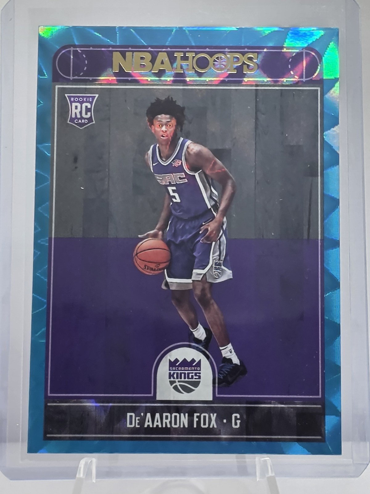 2017-18 Panini NBA Hoops - De'Aaron Fox #255 Teal Explosion (RC)