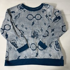 Wizarding World Harry Potter 2 Piece Men  s Pajamas XXL Grey Blue