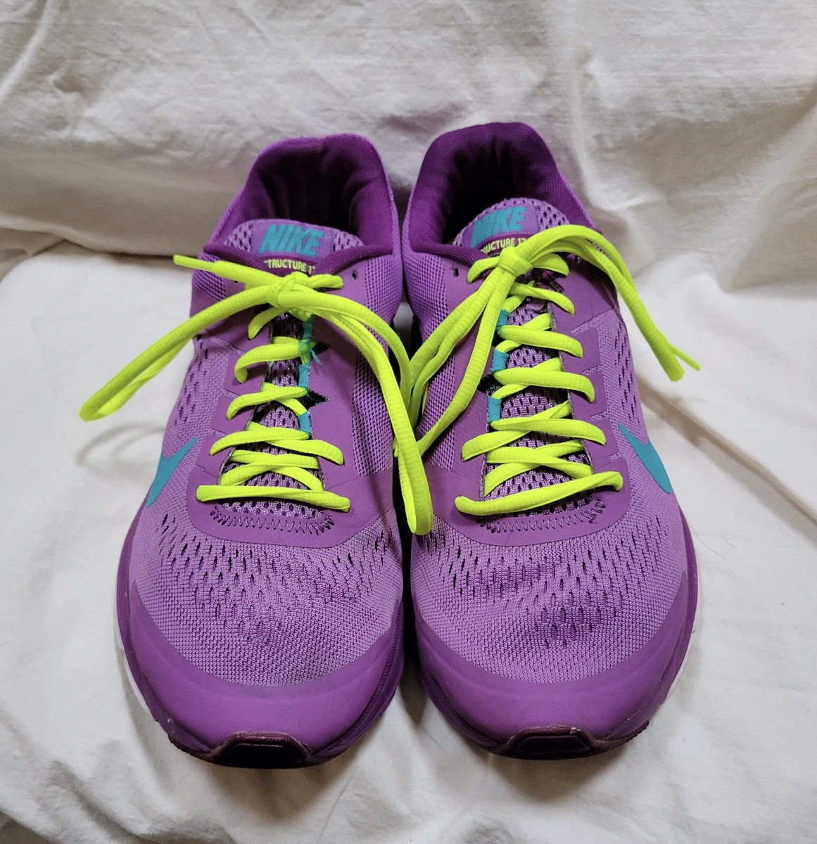 Nike Women s Zoom Structure 17 Running Shoes Purple Yellow Size 9 615588 535