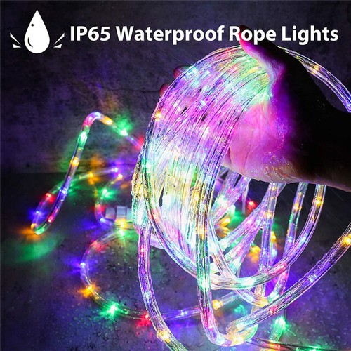 Rope Solar Lights Outdoor Waterproof LED String Light Christmas Tube Garden 39FT - Picture 28 of 35
