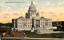 STATE CAPITOL Providence Rhode Island Postcard Berger Bros Posted 1911 USA Made