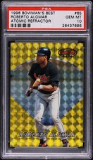 1996 BOWMAN'S BEST ATOMIC REFRACTOR PARALLEL #65 ROBERTO ALOMAR PSA 10 GEM MINT