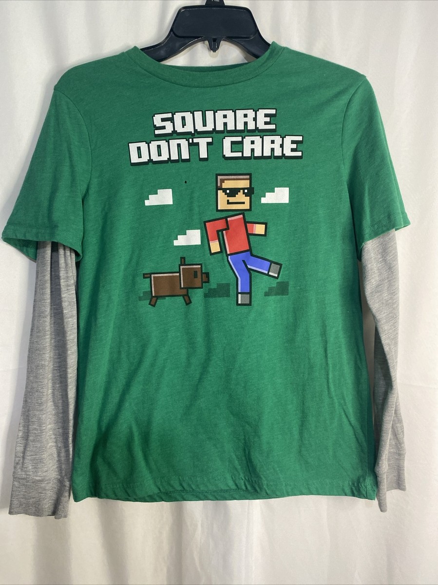 Hybrid Apparel Square Don't Care TShirt Long Sleeve Boy's