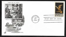 #1344 6c Register & Vote - ArtCraft FDC