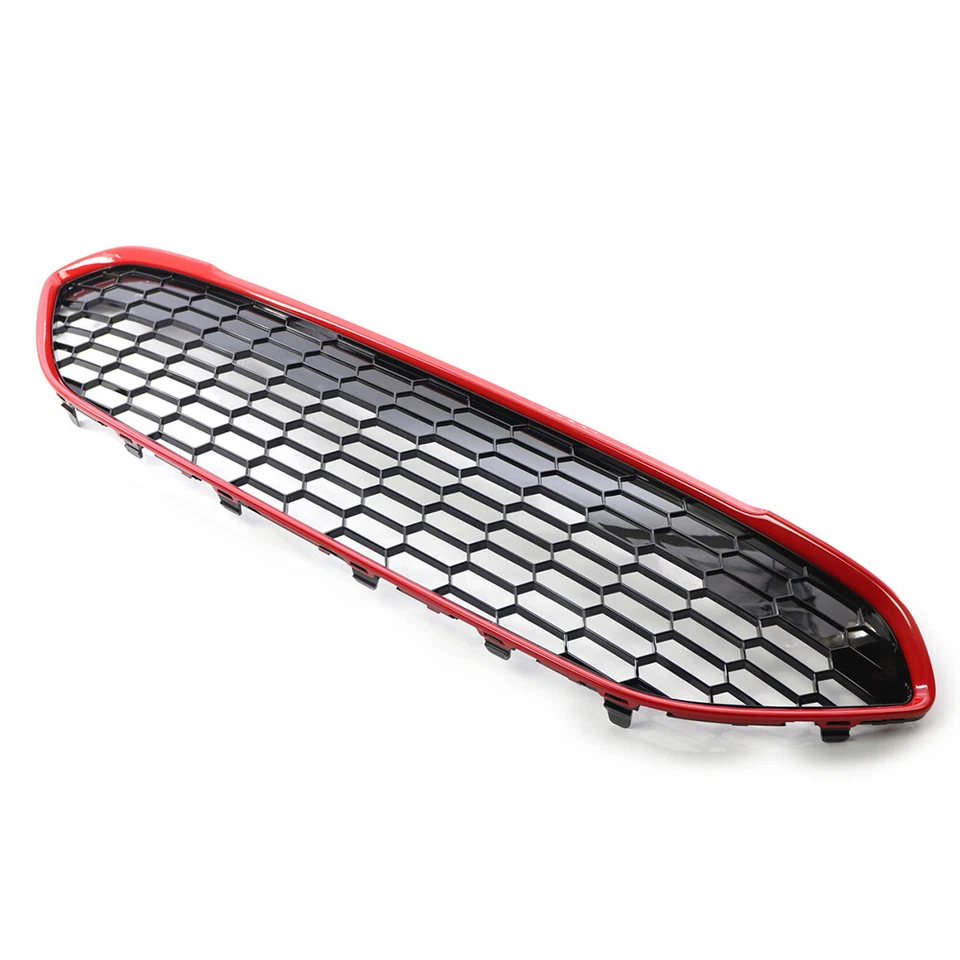 Front Bumper Honeycomb Grille For Ford Fiesta MK7.5 2013-2017 Red Trim Foto 4 de 4