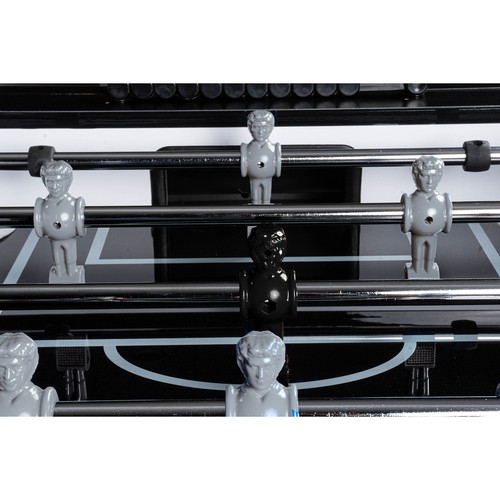 Fußball Tischkicker Profi Schwarz blaues Spielfeld Figuren Schwarz Grau 80kg - Bild 6 von 9