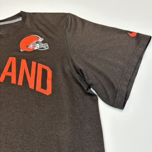 Maglietta Cleveland Browns uomo taglia media Nike Dri Fit NFL calcio logo maglietta - Foto 7 di 14