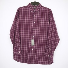 Daniel Cremieux Men's Long Sleeve Shirt L Red Blue Black White Check NWT 89.50