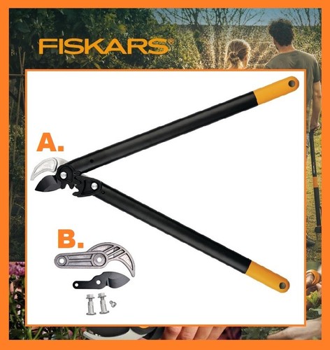 FISKARS Astschere 700mm Schneidleistung 50 mm / Ersatzklinge Amboss