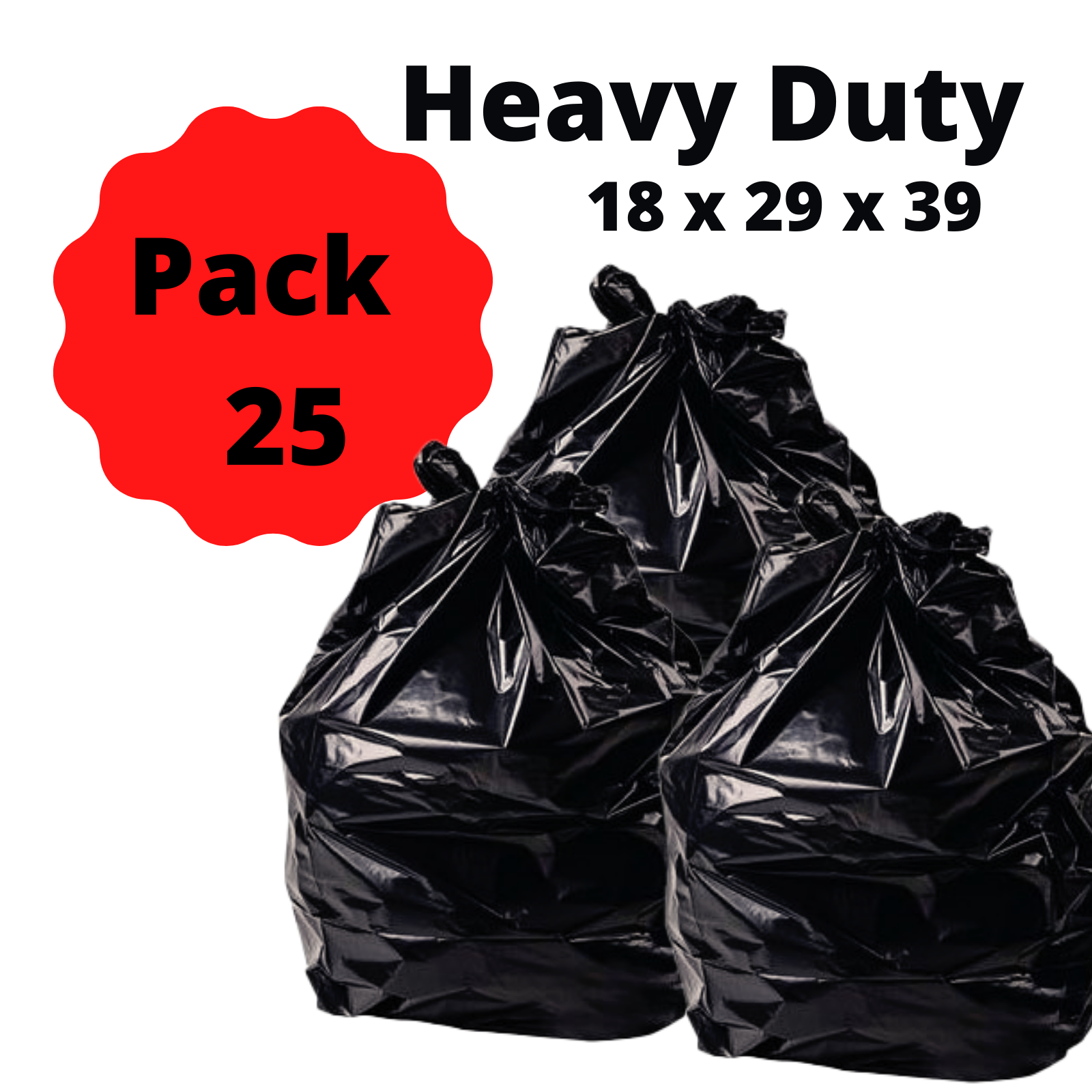 Extra Strong Heavy Duty Rubbish Bags Bin Liners Waste Refuse Sacks