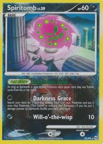 Spiritomb - 32/99 - Pokemon Platinum Arceus Reverse Holo Rare NM