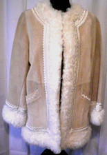 Nwt Laundry Suede/lamb Trim Coat Size Medium Breathtaking !