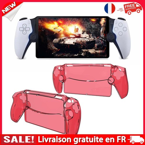 fr Étui de protection transparent antichoc PC lavable pour portail PS5 (rouge)