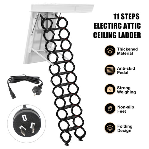 11 Steps Loft Folding Electirc Attic Ceiling Ladder Stair 31.5*43.31" Australian - Picture 2 of 24