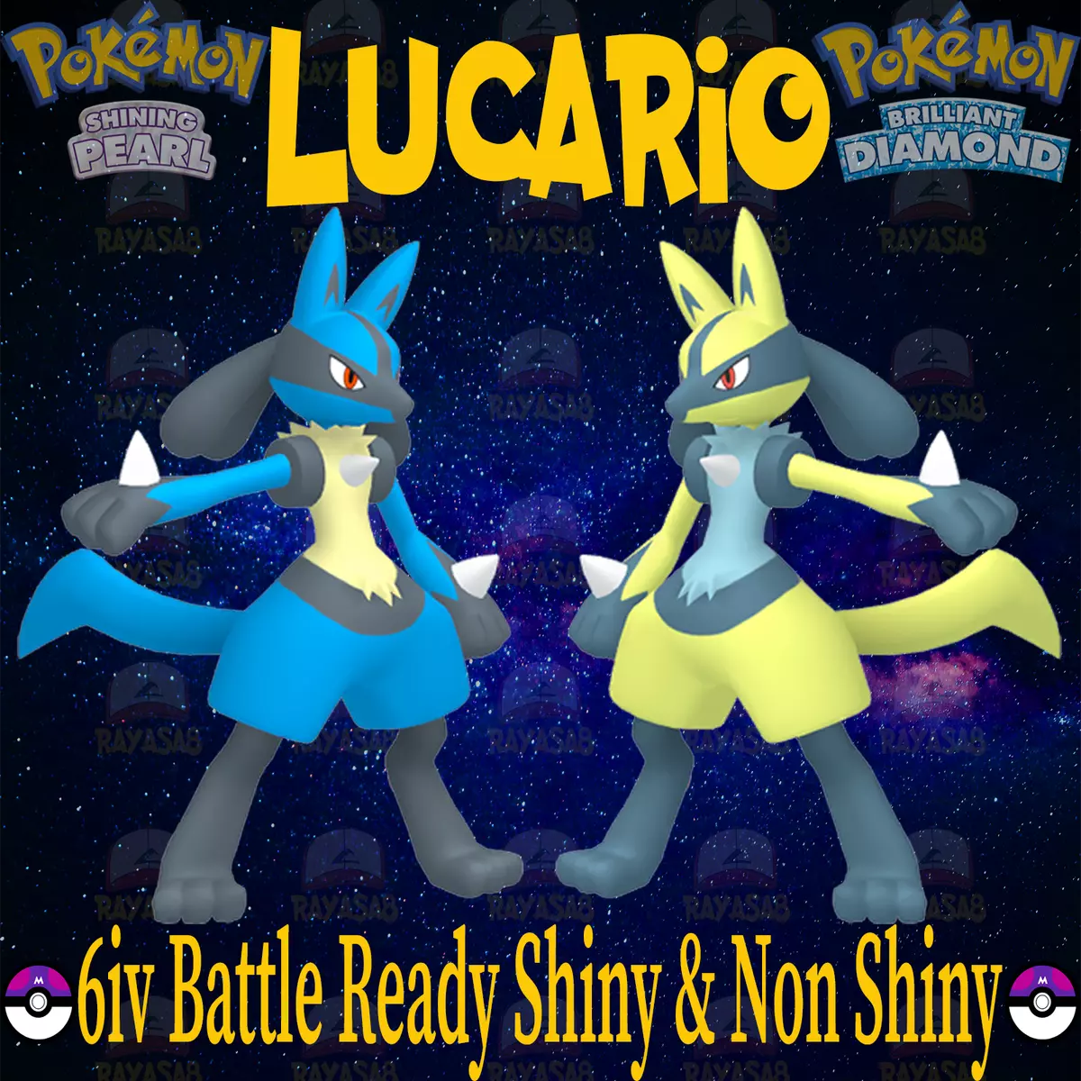 Pokémon Scarlet and Violet 🌟 LUCARIO Shiny 🌟 6IV Battle Ready