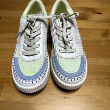 Nicole Miller New York Brita Woven Platform Sneakers Size 7