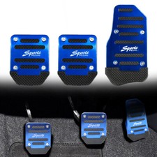 Universal Blue Car Non Slip Automatic Gas Brake Foot Pedal Pad Cover Accessories