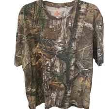 XL Game Winner Camouflage T-Shirt Realtree Adult Brown Outdoor Hunting Mens Tee