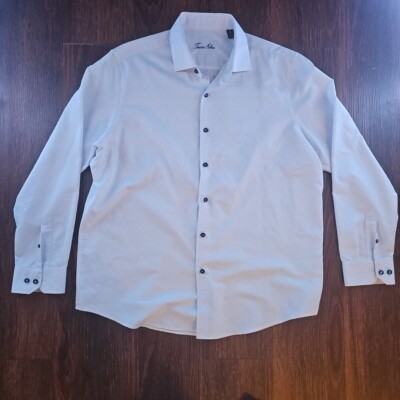 NEW NO TAG MENS TASSO ELBA CROSS PATTERN WESTERN COTTON SHIRT SIZE XL, 17- 17 ½.