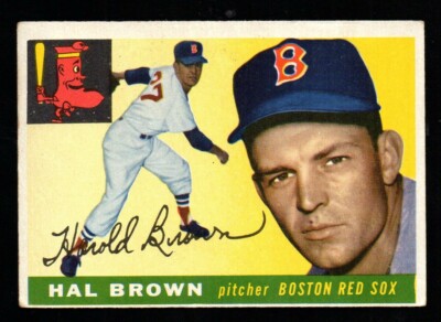 HAL BROWN red sox 1955 TOPPS #148 VG-EX 