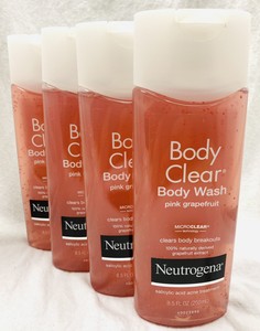 (4) Neutrogena Body Clear Pink Grapefruit Acne Body Wash ...