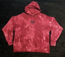 Champion Reverse Weave Butterfly Scrunch-Dye/Tie-Dye Mulberry Hoodie Size L EUC