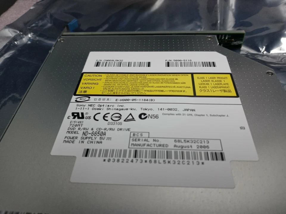 UNIDAD INTERNA NEC MODELO #ND-6650A DVD R/RW y CD-R/RW ¡¡CON 30 DÍAS DE GARANTÍA!!! Foto 3 de 4
