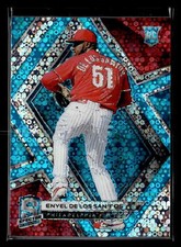 2019 Panini Chronicles #79 Enyel De Los Santos 9/99 Rookie RC Spectra Neon Blue