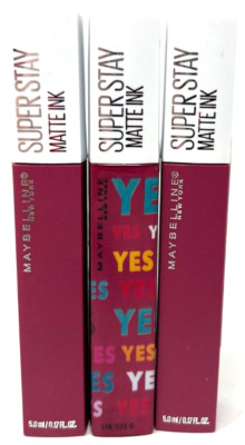 (3) Maybelline Super Stay Matte Ink Liquid Lipstick 0.17 fl oz Sealed 120 Artist