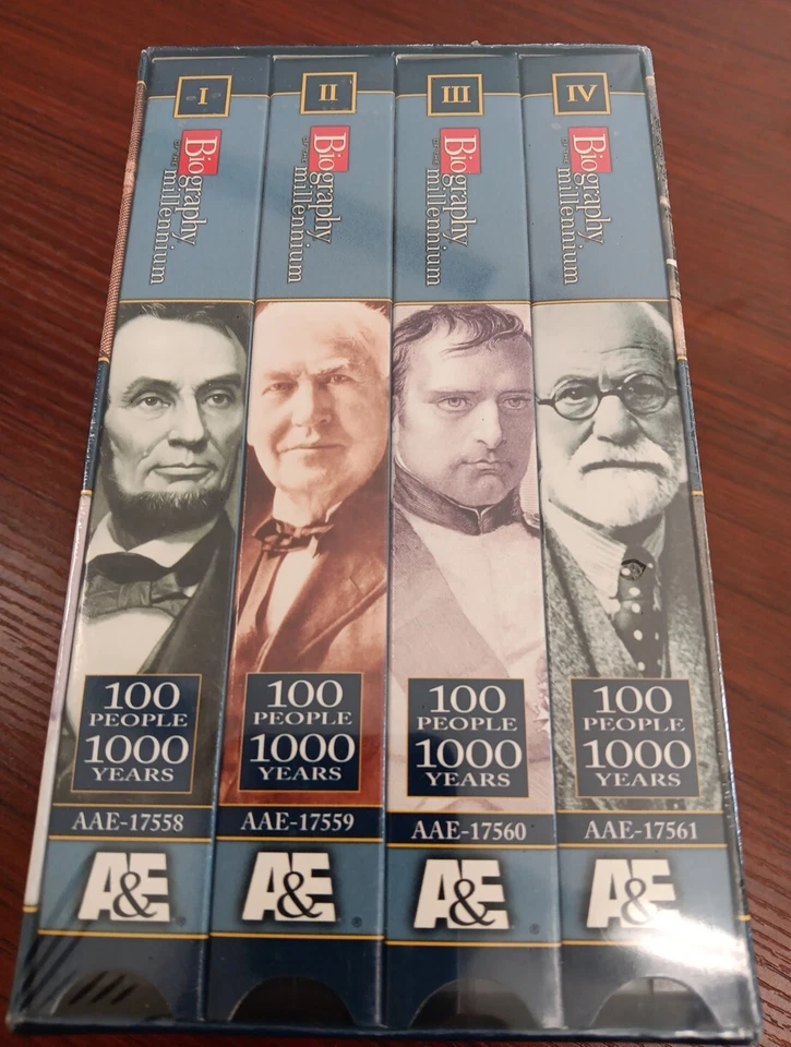 A&E Biography of the Millennium, 100 People 100 Years, 4-Tapes VHS Set - NEW - Image 2 of 4