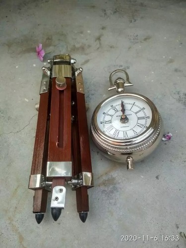 16" pollici (altezza) tavolo legno supporto regolabile argento lucido orologi... - Foto 3 di 4