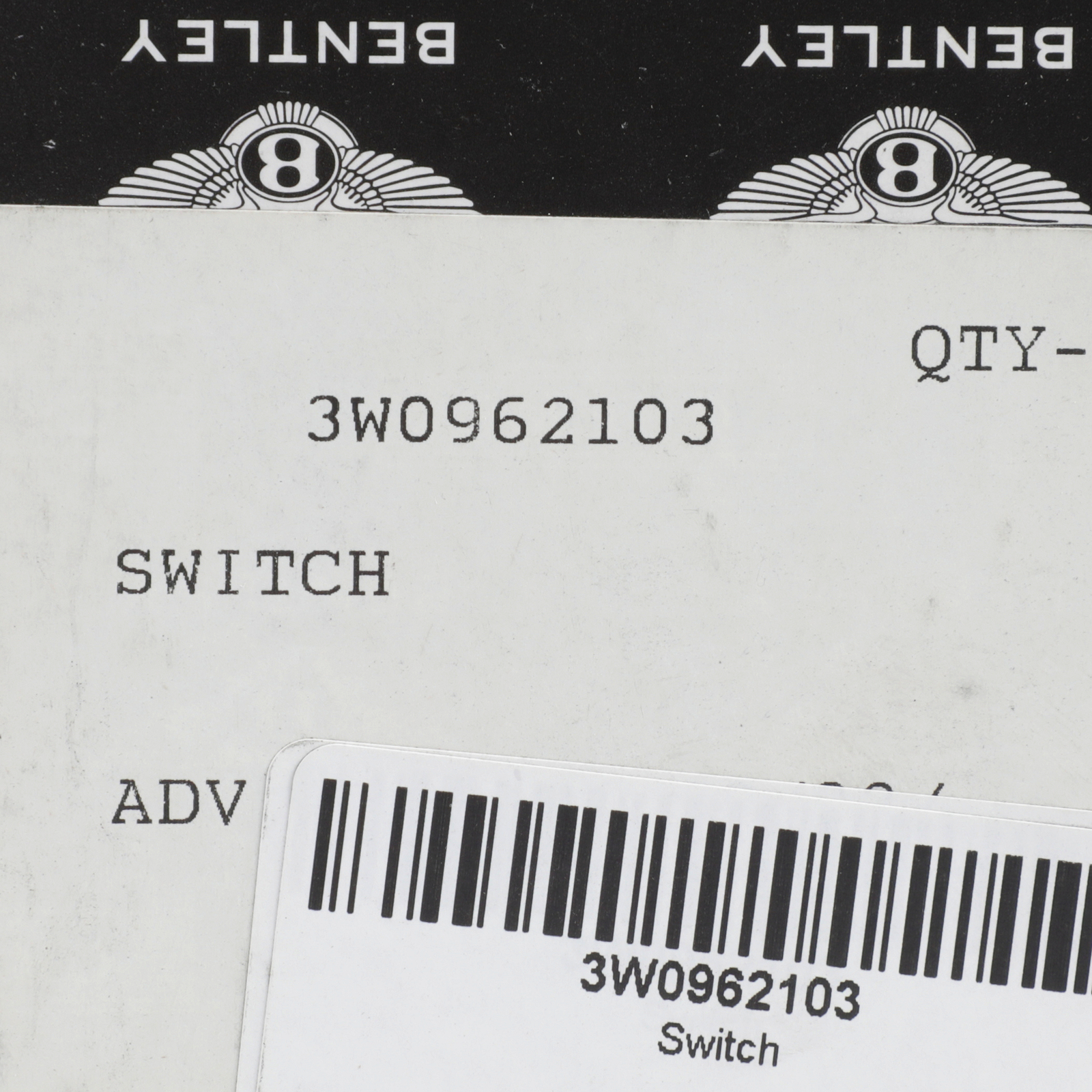 GENUINE BENTLEY Continental Supersports Winged B Logo Trunk Lid Switch 3W0962103