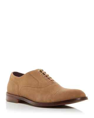 The Men s Store Z3964 Men's Camel Suede Lace Up Cap Toe Dress Shoes Size 10