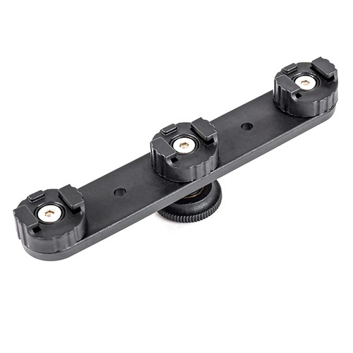 Triple Mount Bracket for Fill Light Bracket Mount Adapter Holder For Camera - Photo 2/11