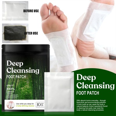 Detox Foot Patches Pads Body Toxins Feet Deep Cleansing Natural Herbal US