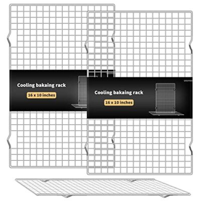 2 PCS Stainless Steel Cooling Grid Wire Baking Racks,16x10 Inches Oven Safe